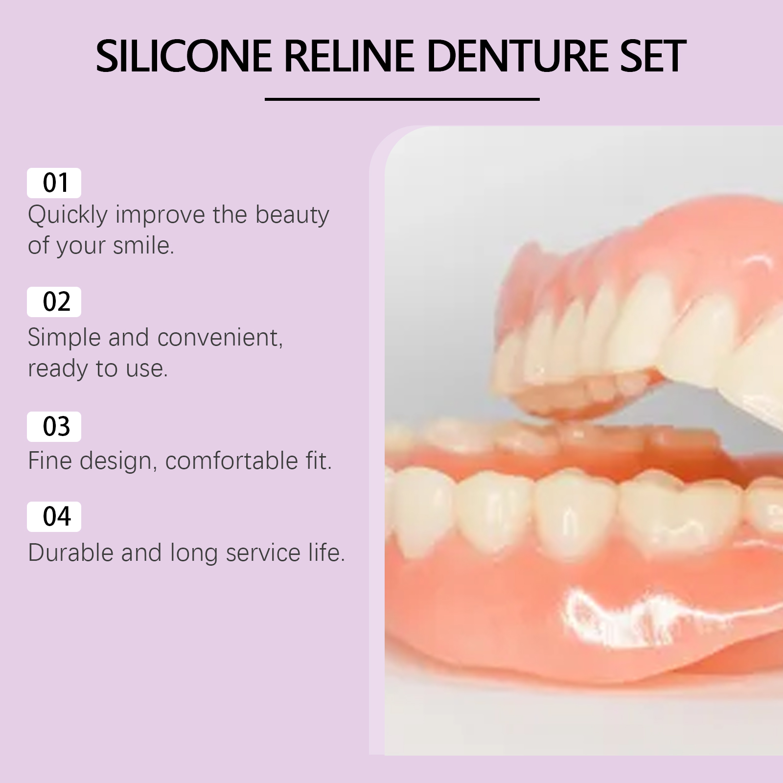Teeth Whitening Kit - Set Gigi Tiruan Silikon, Cocok untuk