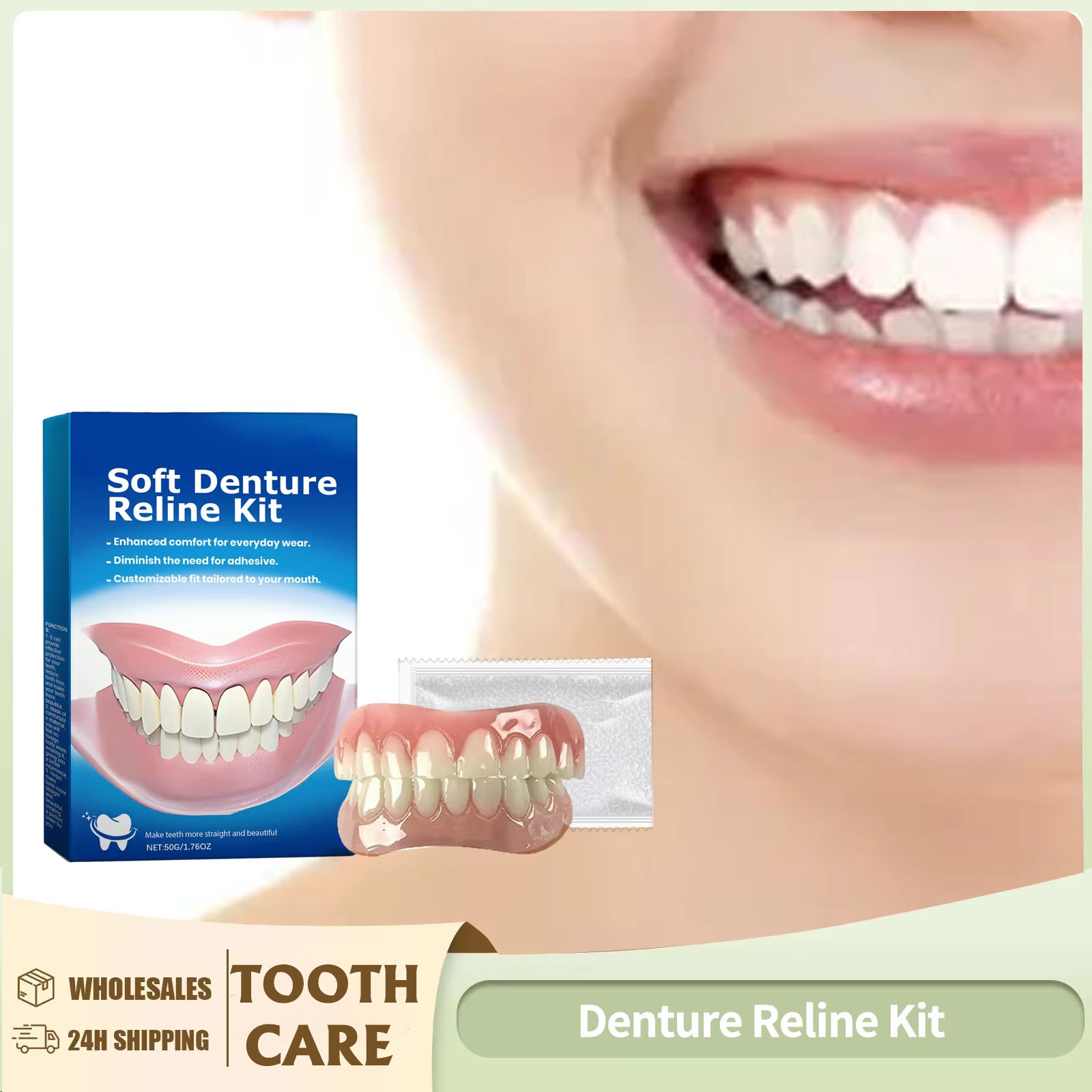 Kit Pelapis Gigi Tiruan Siliko - Teeth Whitening Kit ulasan dan harga